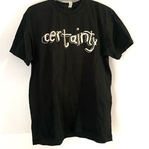 Certainty Size Large Black Band Graphic T-shirt